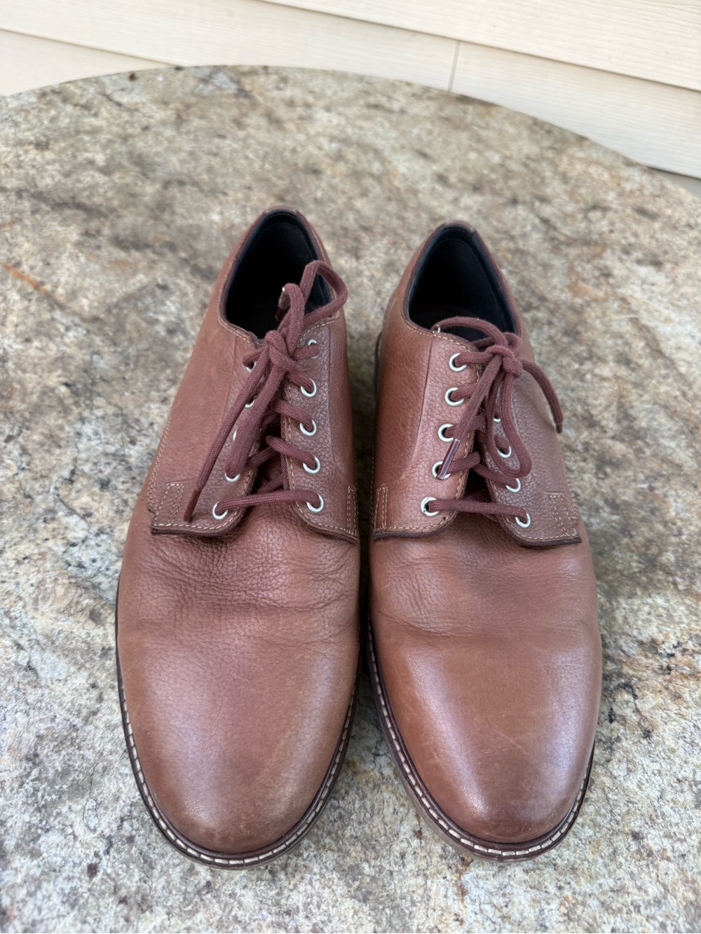 Men's Brown Leather Lace-Up Dress Shoes